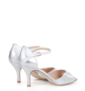 ALEJANDRA - Srebrne sandałki do tańca - obrazek 5
