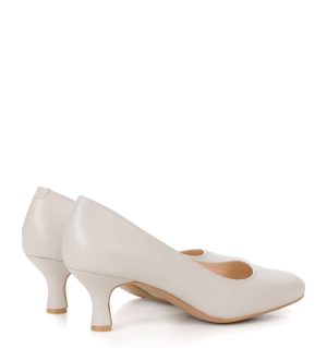 MAVIS - Beżowe czółenka na niskim obcasie - obrazek 6