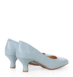 MAVIS -błękitne czółenka na niskim obcasie - obrazek 4