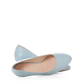 MAVIS -błękitne czółenka na niskim obcasie - obrazek 6