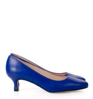 MAVIS -niebieskie czółenka na niskim obcasie - obrazek 2