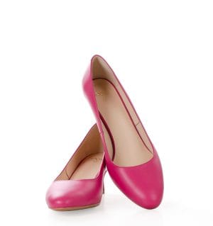 MAVIS -różowe czółenka na niskim obcasie - obrazek 2