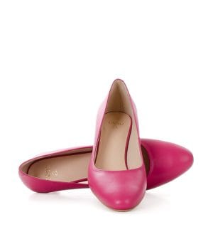 MAVIS -różowe czółenka na niskim obcasie - obrazek 5