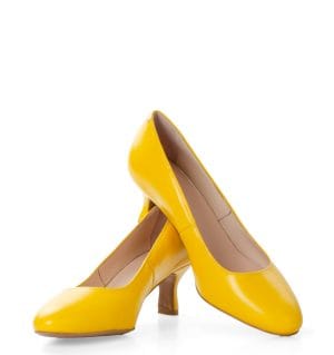 MAVIS - żółte czółenka na niskim obcasie - obrazek 7