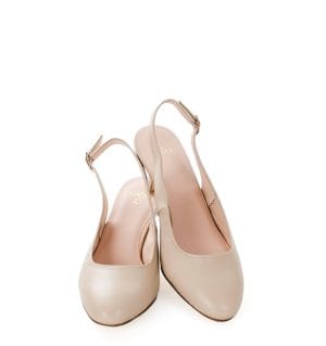 GABI - beż perła czółenka z odkrytą piętą - obrazek 5