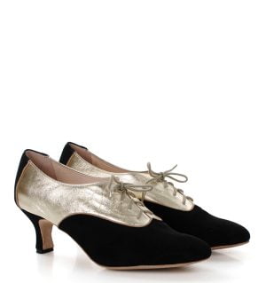 PILAR - Czarno-złote buty treningowe do tańca - obrazek 2