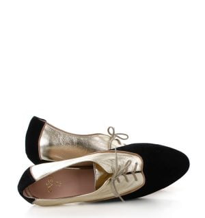 PILAR - Czarno-złote buty treningowe do tańca - obrazek 5