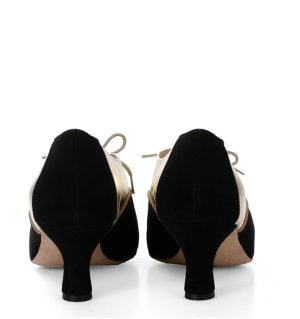 PILAR - Czarno-złote buty treningowe do tańca - obrazek 4