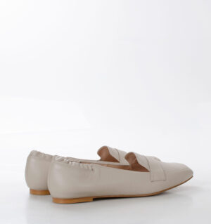 ANITA - beżowe mokasyny licowa skóra - obrazek 2