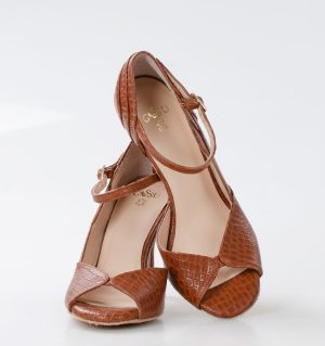 GISELLE - Brązowe sandałki do tańca - obrazek 7