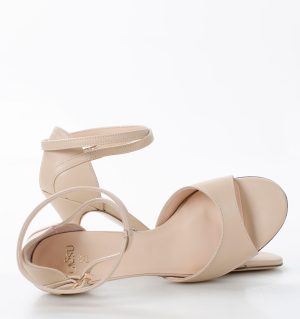 PALOMA- Beżowe sandałki do tańca z paskiem wokół kostki. - obrazek 5