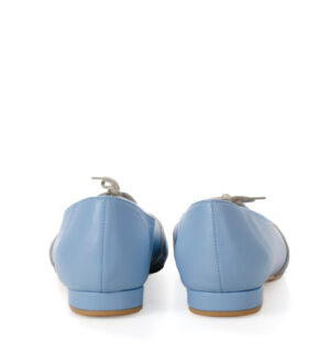 FLORES - buty na płaskim obcasie do ćwiczeń tanecznych, błękitne - obrazek 2