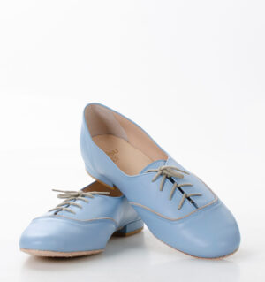 FLORES - buty na płaskim obcasie do ćwiczeń tanecznych, błękitne - obrazek 5