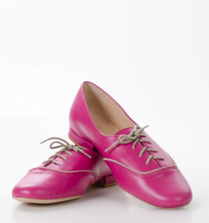 FLORES - buty na płaskim obcasie do ćwiczeń tanecznych, fuksja - obrazek 6