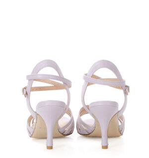 KAYLA - lila sandałki do tańca w paseczki - obrazek 3