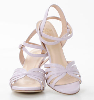 KAYLA - lila sandałki do tańca w paseczki - obrazek 5