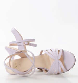 KAYLA - lila sandałki do tańca w paseczki - obrazek 4