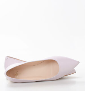 KORA - jasnofioletowe baleriny licowa skóra na płaskim obcasie - obrazek 4